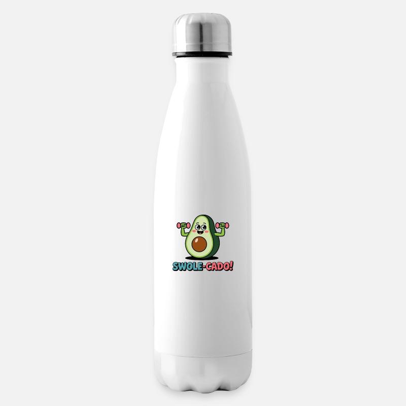 Swole-Cado ! - Bouteille isotherme - blanc