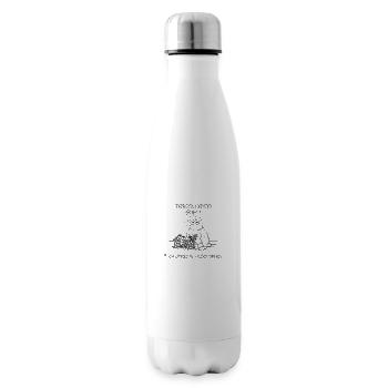 Trico ergo sum - Motif mouton pour les amateurs d’artisanat - Bouteille isotherme - blanc - Droite