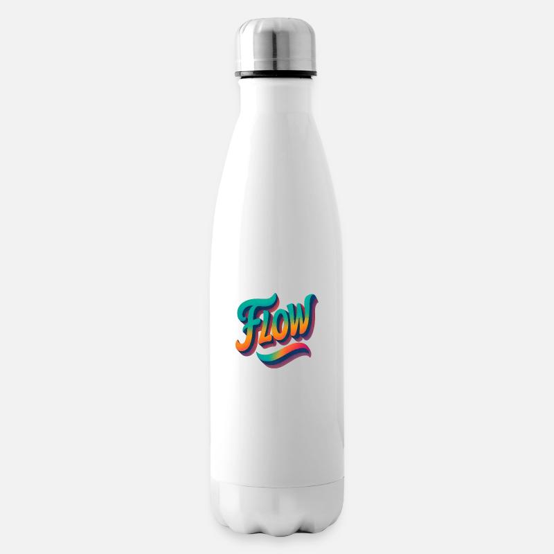 Let It Flow - Insulated Water Bottle - white