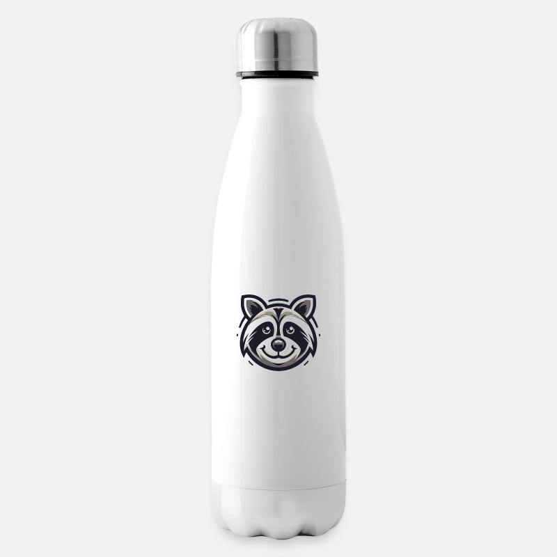 Waschbär Nachtfänger - Isolierflasche - Weiß