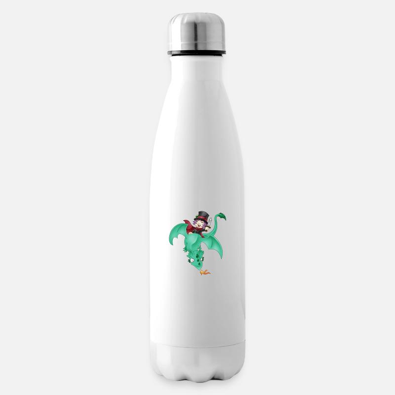 Meo und der Drache - Isolierflasche - Weiß