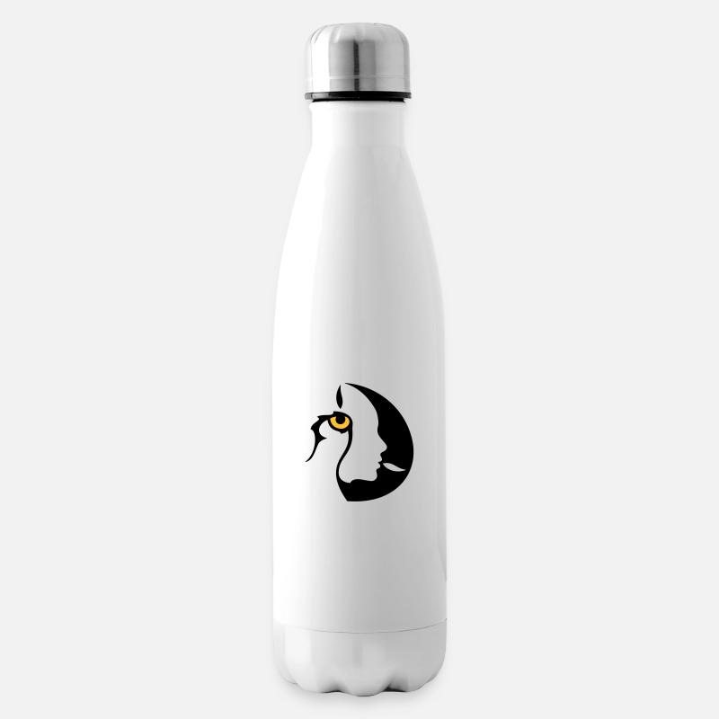 Chamane (œil droit) - Bouteille isotherme - blanc