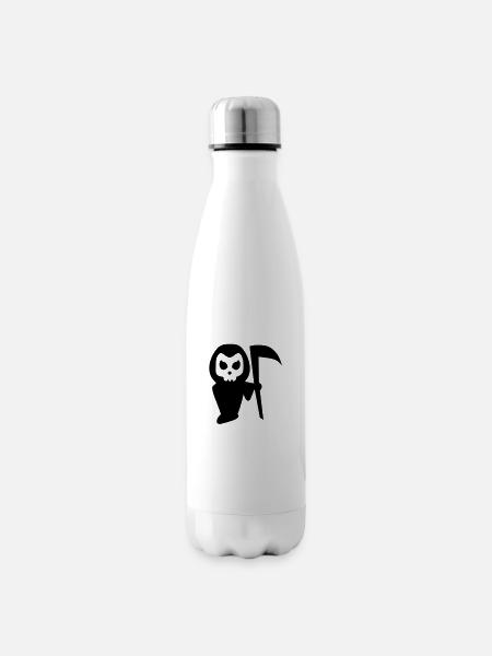Sensenmann - Isolierflasche - Weiß