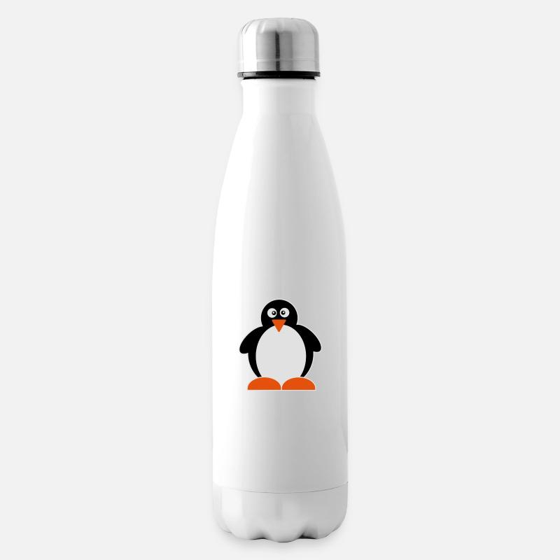 Pinguin - Isolierflasche - Weiß