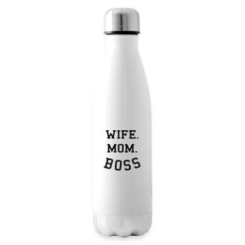 Ehefrau Mutter Chefin - wife mom boss - Isolierflasche - Weiß - Rechts