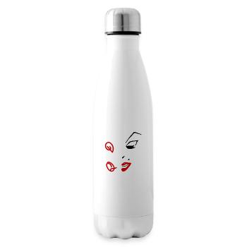 Beauté du visage drag queen - Bouteille isotherme - blanc - Droite