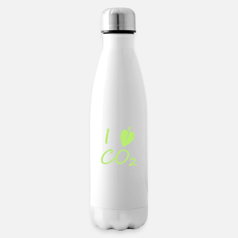 I love full green CO2 - Bouteille isotherme - blanc