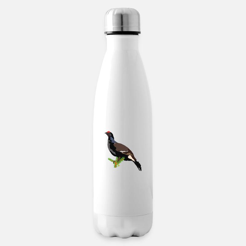 Birkhuhn - Isolierflasche - Weiß