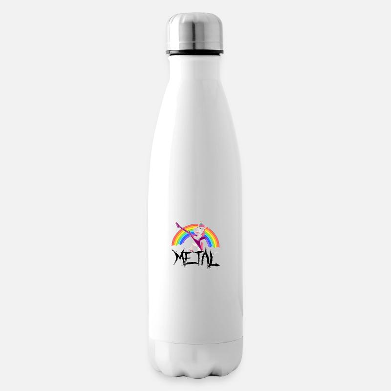 Death Metal Licorne - Bouteille isotherme - blanc