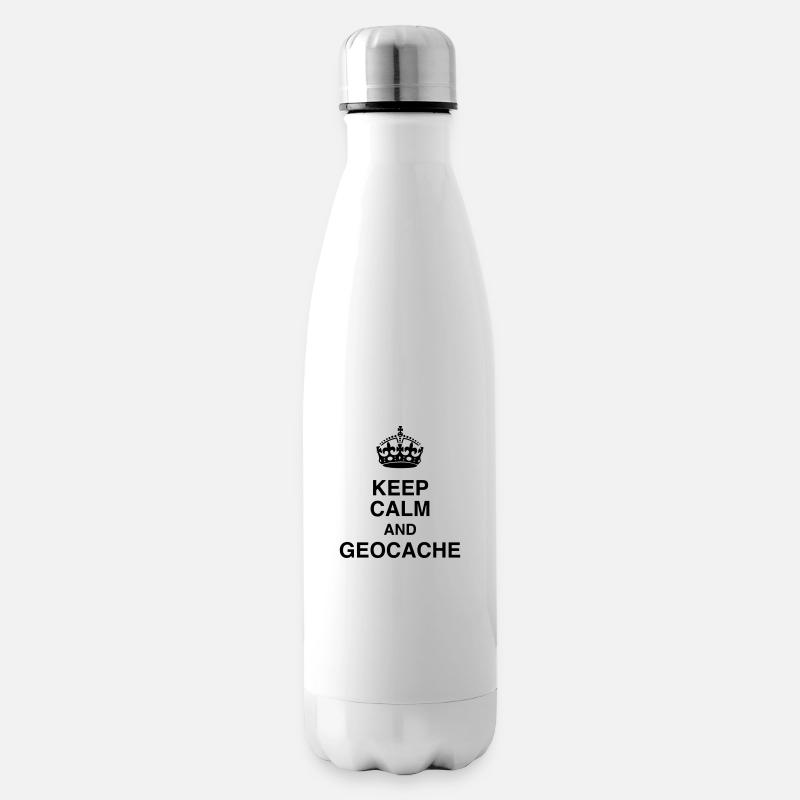 Geocaching / Geocacher / Boussole / Orientation - Bouteille isotherme - blanc