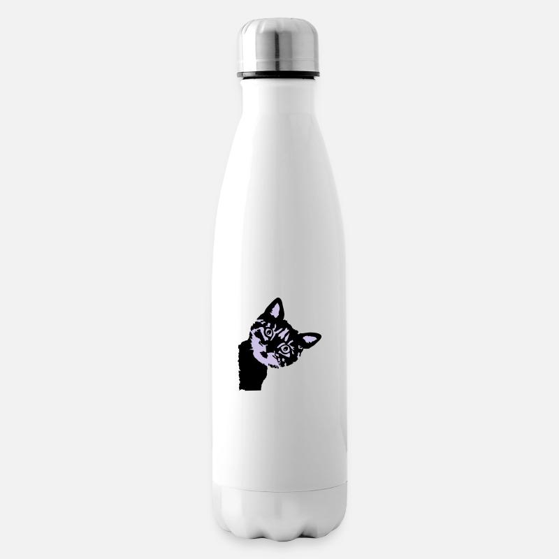 Cat, cute kitten - 2 colors - Bouteille isotherme - blanc