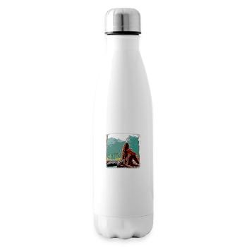 Femme dans la porte arrière - Bouteille isotherme - blanc - Droite
