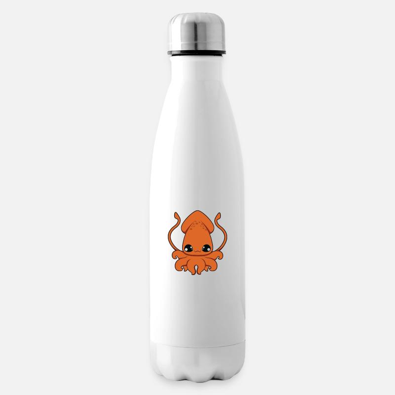 Tintenfisch - Isolierflasche - Weiß