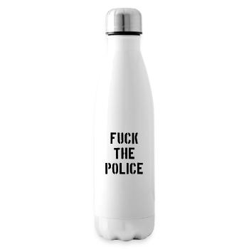 fuck the police Polizei Staat Cops Bullen Polizist - Isolierflasche - Weiß - Rechts