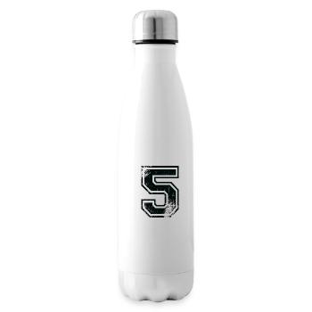 Number 5 Team Football baseball basketball university - Insulated Water Bottle - white - Right