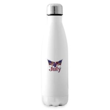 4th of July Flag - Insulated Water Bottle - white - Right