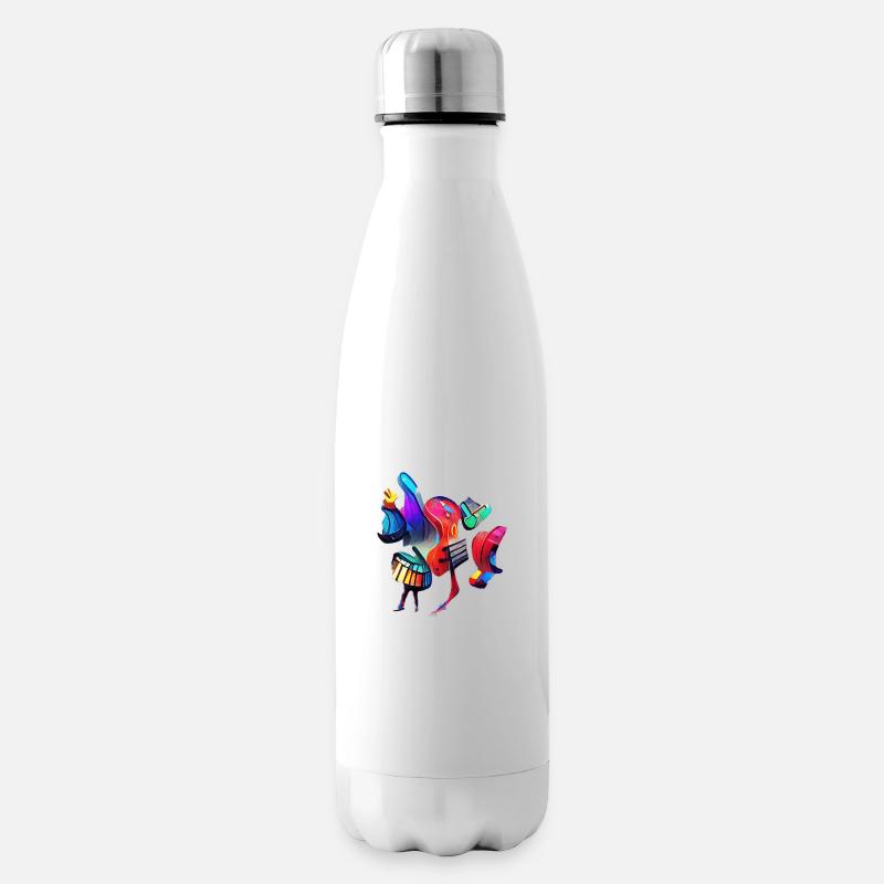Instruments de musique abstraits - Bouteille isotherme - blanc