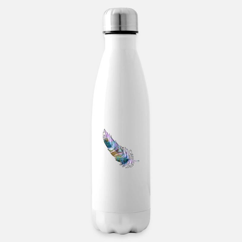 Feder - Isolierflasche - Weiß