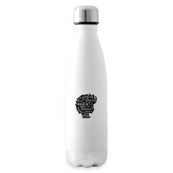 black woman girl magic boss black lives matter - Insulated Water Bottle - white - Right