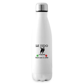 le judo m appelle / cadeau humour judo - Bouteille isotherme - blanc - Droite