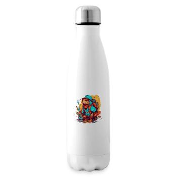 Maulwurfsratte sucht nach einem Abenteuer in Natur - Isolierflasche - Weiß - Rechts