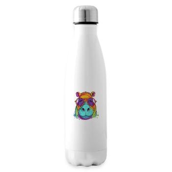 Harry the hippopotamus - Insulated Water Bottle - white - Right