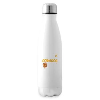 Corndog Lover - Street Food Vendor Corn Dog Foodie - Insulated Water Bottle - white - Right