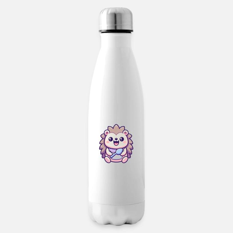 hedgehog - Insulated Water Bottle - white