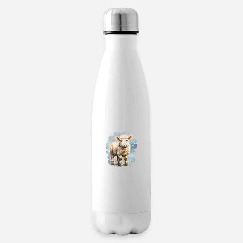Frühlingslamm - Isolierflasche - Weiß