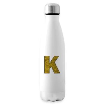 Buchstabe K Gold - Isolierflasche - Weiß - Rechts