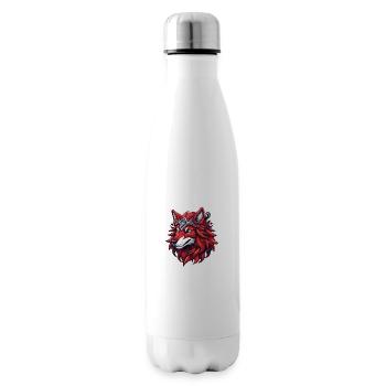 Wolf Tattoo - Insulated Water Bottle - white - Right