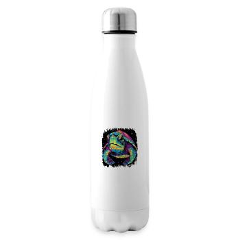 Citation récif de corail animal aquatique tortue amant amour - Bouteille isotherme - blanc - Droite