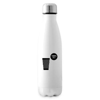 Geripptes 100% BIO #Bembelshop - Isolierflasche - Weiß - Rechts