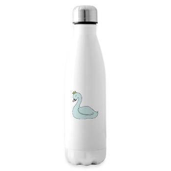 schwan hellblau - Isolierflasche - Weiß - Rechts
