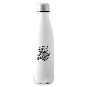 Small Seated Animal: Cartoon - Insulated Water Bottle - white - Right