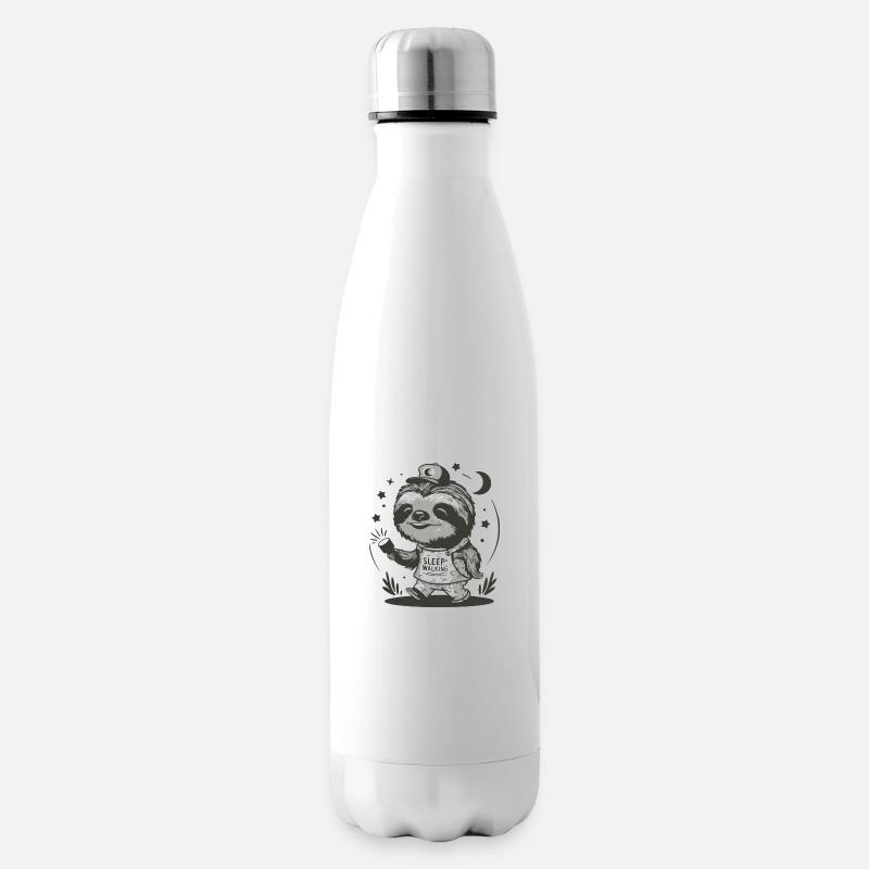 Sloth Sleepwalker Night - Isolierflasche - Weiß