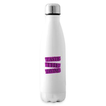 Combinaisons de saveurs Déclaration Manger avec bonheur - Bouteille isotherme - blanc - Droite
