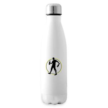 Silhouette Saufen - Isolierflasche - Weiß - Rechts