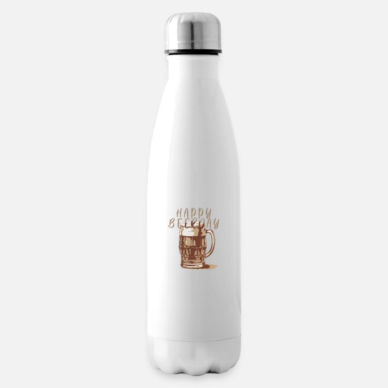 Happy Beer Day - Bierkrug - Isolierflasche - Weiß