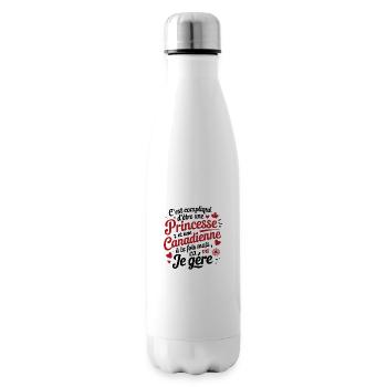 Princesse Canadienne - Fierté Rouge - Bouteille isotherme - blanc - Droite