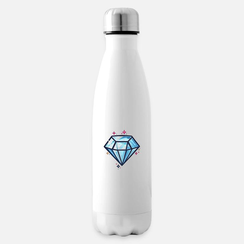 Diamant scintillant - Bouteille isotherme - blanc