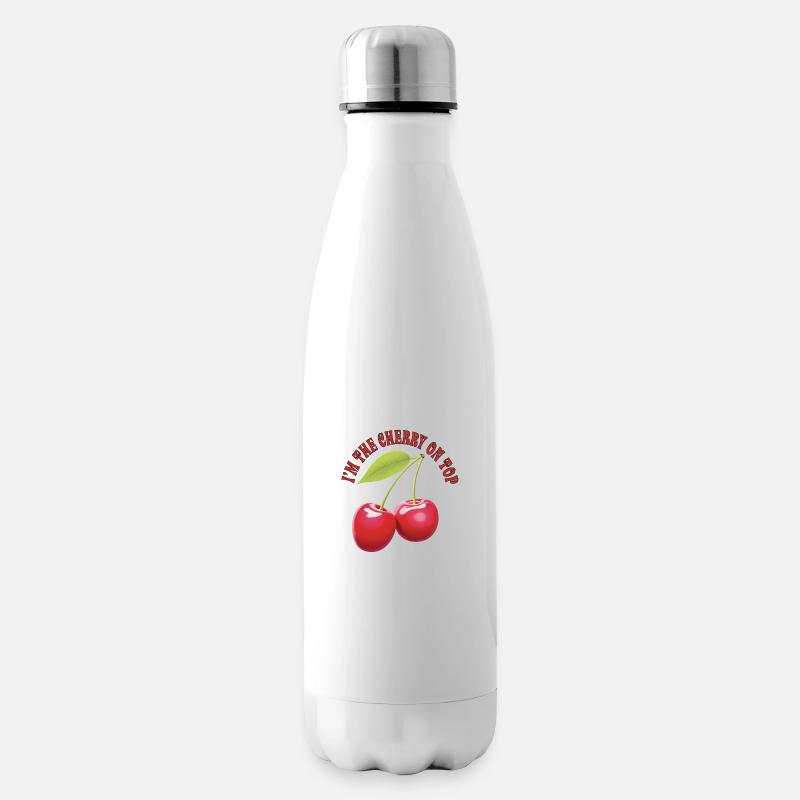 Je suis la cerise sur le gâteau - Bouteille isotherme - blanc