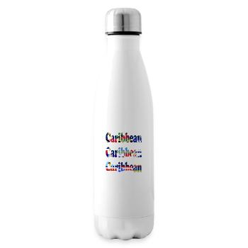 Holiday feeling with the flags of the Caribbean - Insulated Water Bottle - white - Right
