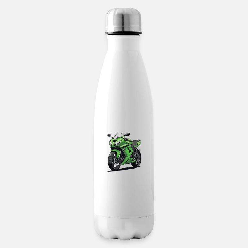 Motorrad - Isolierflasche - Weiß