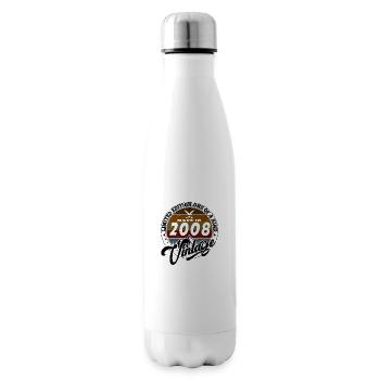 Elegant Vintage: 2008 Retro Geschenk 2008 2025 - Isolierflasche - Weiß - Rechts