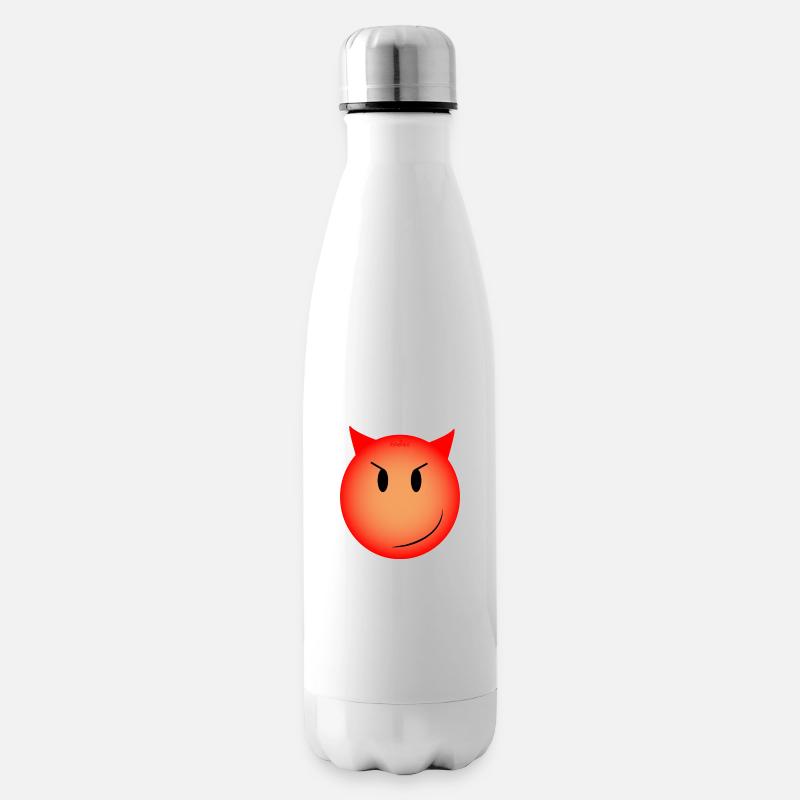 böser smiley - Isolierflasche - Weiß