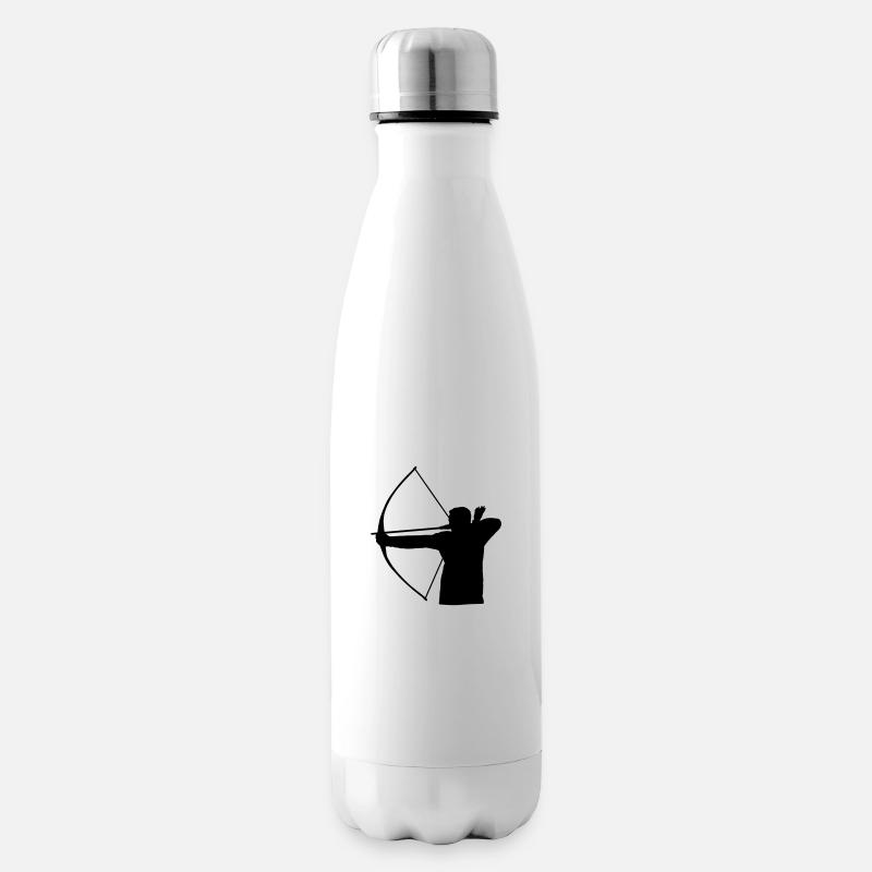 Bogenschütze - Isolierflasche - Weiß