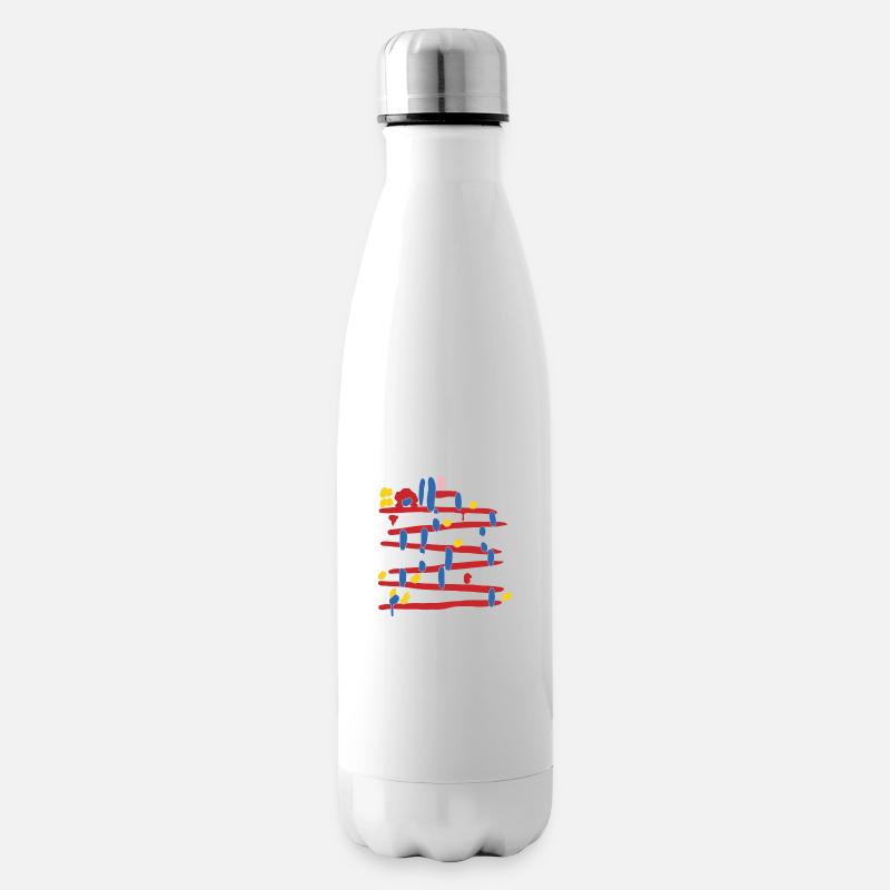 8-Bit-Spiel - Isolierflasche - Weiß