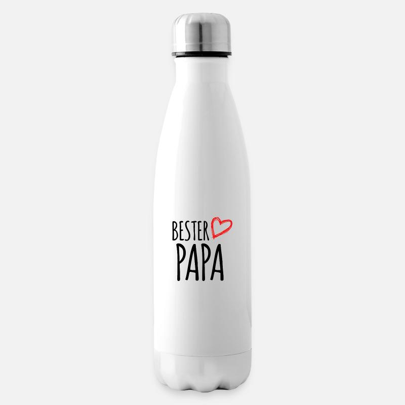bester Papa - Isolierflasche - Weiß