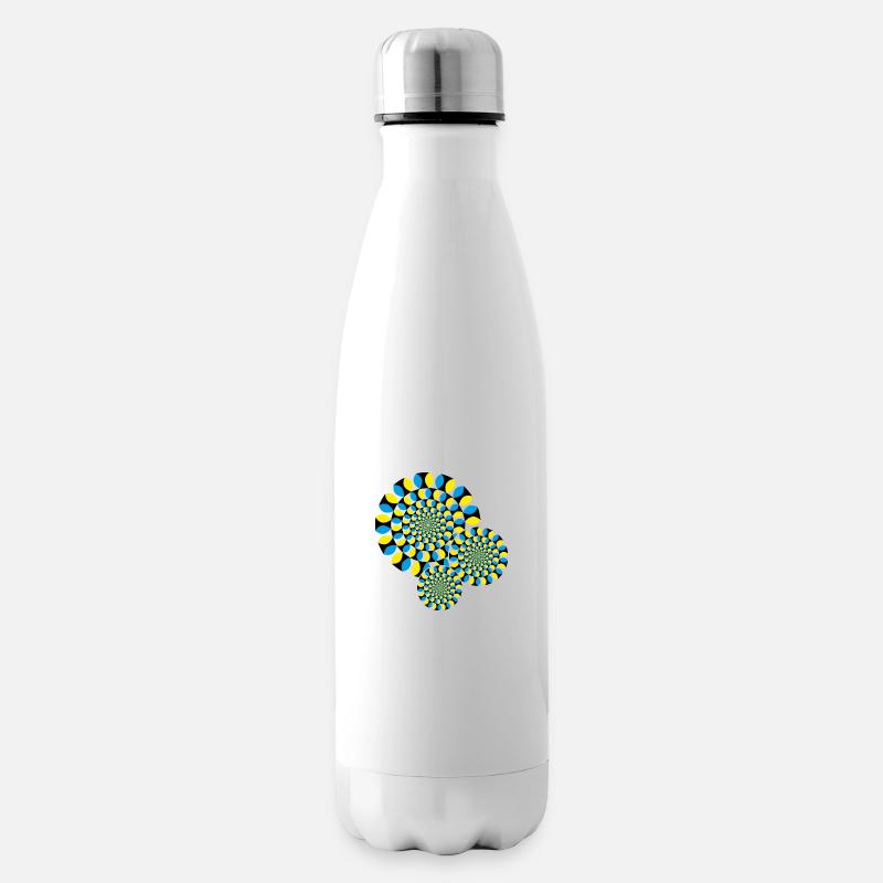 Optical Illusion - Insulated Water Bottle - white